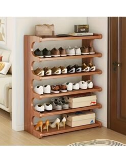 Alternative view of XiuWoo 6-Tier 70cm Modern Space Saving Multifunction Shoe Rack Organizer , Space Saving, Easy to Assemble, Floor Mounting, for Dormitories, Apartments, Entrance Areas, Closet, Home Storage, Utility Racks