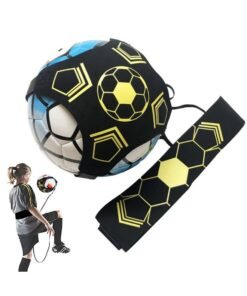 Soccer Trainer Football Kick Training Aids Hands-Free Adjustable Solo Practice Equipment with Adjustable Belt Elastic Rope Fits Ball 3, 4, and 5
