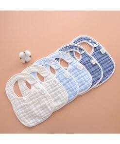 Alternative view of China Brand 5Pcs Pure Cotton Baby Bibs  Absorbent Bandana Drool Bibs For Toddlers Stylish Teething And Drooling Bibs For 0-36 Months Of Age