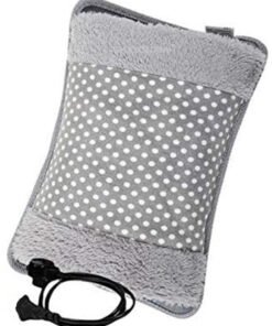 RATSAW Heating Bag Water Bags for Pain Relief Pad Heat Pouch Hot Water Bottle Bag Electric Hot Water Bag Heating Pad with Gel Velvet Grey