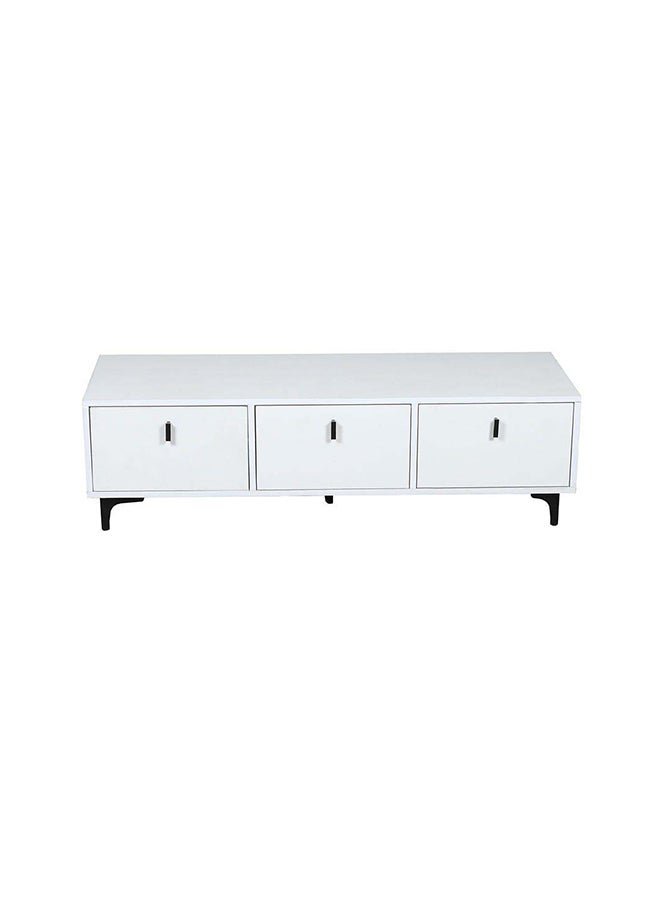 DANUBE HOME Winona TV Cabinet For Up To 50 Inches TV Entertainment Modern Design Wall Unit Furniture Wooden TV Stand For Living Room Bedroom TV Rack L 120 x W 40 x H 40 cm White - Image 3