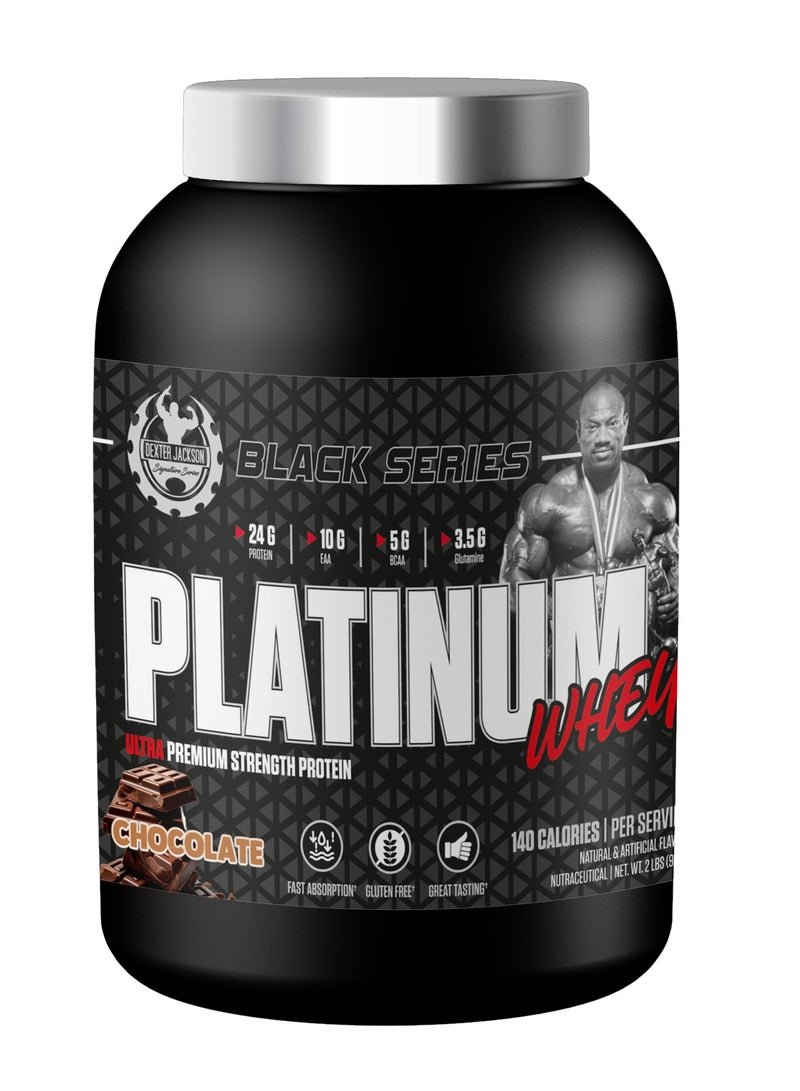 DEXTER JACKSON Black Series Platinum Whey - Ultra Premium Strength Whey & Isolate Protein - Chocolate, 2lbs
