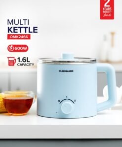 Olsenmark Electric multi Kettle, Anti-Hot Outer Body, Over Heating and Boil Dry Protection 1.6 L 600 W OMK2466 Blue