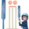 GROIC Cricket Bat Kids Cricket Set Plastic Cricket Bat and Ball Set for Kids Cricket Bat and Ball Beach Cricket Stand Kit for Kids, Children Sports Hand-Eye Coordination Cultivation Sports Game
