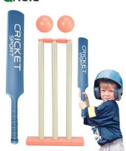 GROIC Cricket Bat Kids Cricket Set Plastic Cricket Bat and Ball Set for Kids Cricket Bat and Ball Beach Cricket Stand Kit for Kids, Children Sports Hand-Eye Coordination Cultivation Sports Game