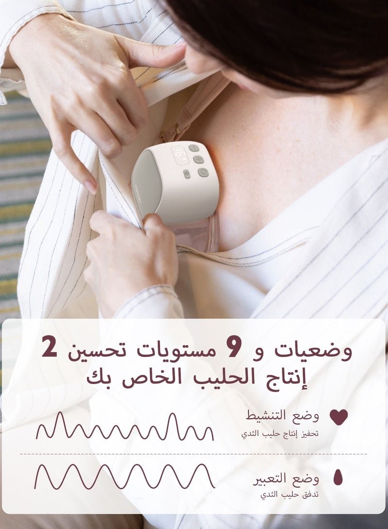Momcozy S9 Pro Double Breast Pump Electric , Wearable Breast Pump, LED Display, 2 Modes and 9 Levels - Image 2