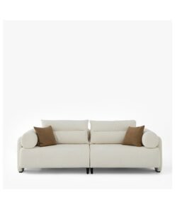 DANUBE HOME Tokyo 3 Seater Fabric Sofa - Light Beige | Stylish & Comfortable Furniture | Modern Sofas & Recliners | Durable Wood Frame | Perfect for Living Room | 2-Year Warranty | 110cm Width, 70cm Depth