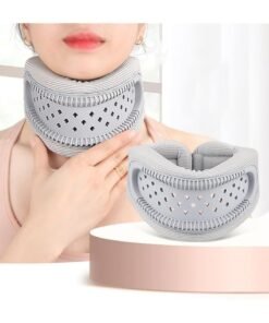 Neck Brace for Neck Pain and Support, Adjustable Cervical Collar for Sleeping, Soft Foam Neck Protectors Wraps Keep Vertebrae Stable and Aligned, Women & Men Cervical Spine Pressure Relief (Grey)