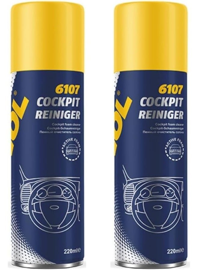 HTE Mannol Germany 2 Pack 6107 Dashboard Cleaner New Car Smell 220 Ml