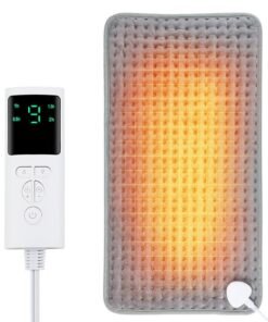 EzzySo Electric Heating Pad For Back and Shoulders And Neck Heat Settings Automatic Shut Off Machine Washable Portable Pain Relief Heating Pad