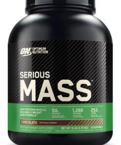 Optimum Nutrition Serious Mass: High Protein Muscle Building & Weight Gainer Protein Powder, 50 Grams of Protein, Vitamin C, Zinc And Vitamin D For Immune Support - Chocolate, 6 Lbs (2.72 KG)