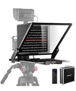 NEEWER Teleprompter X17 II with RT113 Remote/APP Control, 17" HD Beamsplitter All Metal Frame Upgraded Camera Mount QR Plate Compatible with Manfrotto 501PL iPad iPhone, Max Load 44.1Ib, Assembly Free