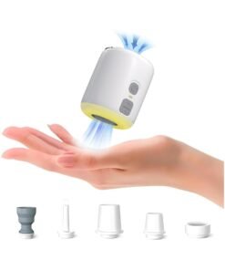 Dxmocos Mini Air Pump Ultralight Rechargeable 1600mAh Electric Air Pump 4kPa Portable Air Pump with Multifunctional Camping Light and Magnetic, Air Mattress Pump for Air Bed, Pool Floats, Vacuum Storage Bag