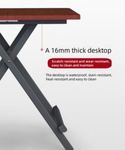 Alternative view of Black Modern And Simple Style Square Table, Folding Dining Table, Suitable for Kitchen Dining Table, Outdoor Picnic Dining Table, Family Dining Table, Suitable For Small-Sized Apartment, 60cmx40cm