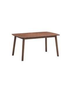 DANUBE HOME Asuma 7-Piece Rectangular Table Dining Set Sturdy Kitchen Dining Table With 6 Dining Chairs 1+6 Seater Wooden Modern Design Furniture For Home Dining Room - Walnut/Grey