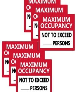 Besttile Maximum Occupancy Not to Exceed Persons Business Signs for Hotel,Business,Office,Social Distancing,10x7 Inch,10 Pcs Per Pack