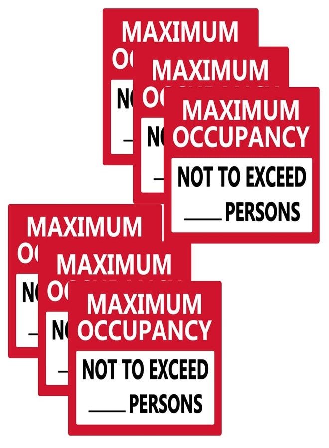 Besttile Maximum Occupancy Not to Exceed Persons Business Signs for Hotel,Business,Office,Social Distancing,10x7 Inch,10 Pcs Per Pack