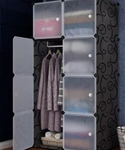 Storage Organizer Cabinet 
Closet Storage Shelves Plastic Storage cabinets cubes Shelving for Bedroom, Living Room, Office Portable Closet Clothes Storage. (8 cube black)