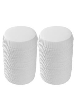 Y&D 100pcs Disposable Paper Cup Covers, Coffee Tea Covers Recycled Drinking Lids Perfect for Travel Hotel Bar Parties Wedding Home Kitchen 7.5 X 7.5cm