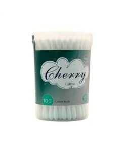 Cherry 100 percent Pure Cotton Buds Double Tipped In Plastic Stem Round Thick Tipped- 100pcs