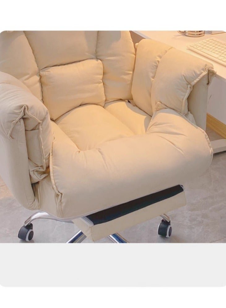 Lazy Home Comfortable Sofa Chair Study Office Chair Back Can Lie Live Video Gaming Swivel Chair - Image 4