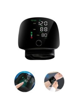 Fazza Wrist Blood Pressure Monitor LED Display, Touch Screen Wrist Blood Pressure Detector, Reading Memory Wrist Blood Pressure Monitor with Storage Box (Black)