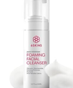 6SKINS Pore Minimizer Foaming Facial Cleanser | Exfoliating Face Wash with Anti Sebum P, Gentle Hydrating Korean Face Wash with Niacinamide, Evening Primrose - For All Skin Types 5.07