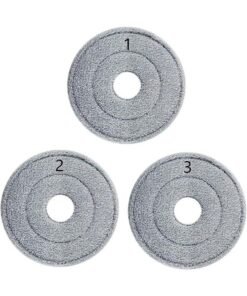 Microfiber Mop Pads, 3 Pcs Round Washable Replace Mop Pads, Easy to Install Machine Washable Microfiber Mop Pads, Durable Reusable Microfiber Mop Pads Wet Dry Cleaning Pads Replacement Heads
