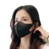 20 Pcs 3D Disposable Face Mask Unisex Adult's 3-Ply Melt Blown Filter Face Mask With Elastic Ear Loop - Black