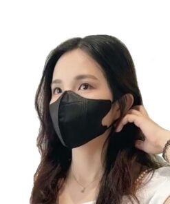 20 Pcs 3D Disposable Face Mask Unisex Adult's 3-Ply Melt Blown Filter Face Mask With Elastic Ear Loop - Black