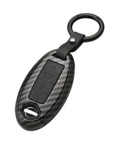 Motim Nissan and Infiniti Key Fob Case Cover 4 Button, Carbon Fiber  Full Protection Soft Shell & Car Key Protector Case  Key Ring for Nissan Altima Maxima Murano Armada Pathfinder Rogue Sentra GT-R Infiniti