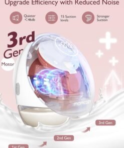 Alternative view of Momcozy M9 Breast Pump Hands-Free Mobile Flow, App Discreet Control with Personalized Multi-Modes and 15 Levels, Independent Breastmilk Storage, Wearable M9 Breast Pump 24mm