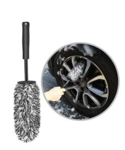 SOLARAE Car Wheel Brush, No Metal Wheel and Rim Detailing Brush, Large Wheel Cleaning Brush Premium Cleaner Brush, Soft Dense Alloy Wheel Brush, Suitable for Wheels and Rims of Cars/motorcycles/bicycles