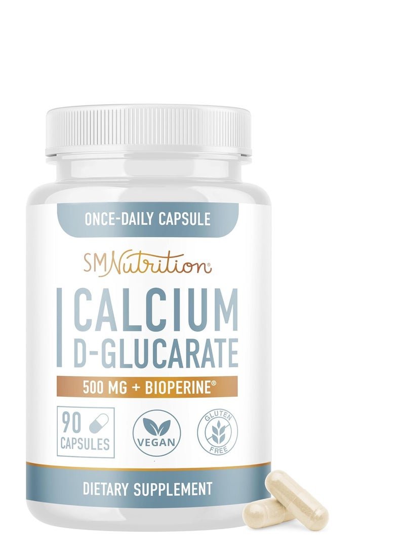 SMNutrition Calcium D-Glucarate 500MG + Bioperine 90 Capsules