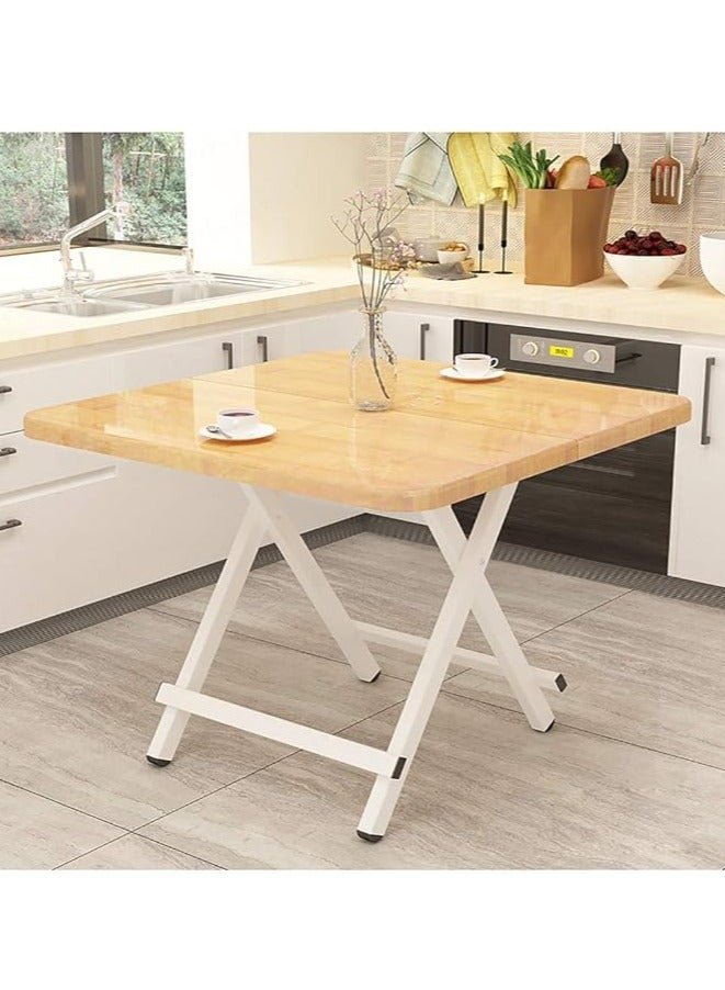 Folding Dining Table Outdoor Dining Table Portable Camping Table Kitchen Table for Indoor Outdoor,Space Saving(60*60CM)