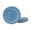 Famiware Aurora 6 Piece Reactive Glaze Dinner Plates in 10.25 inches, Scratch Resistant, Microwave & Dishwasher Safe, Lagoon Blue
