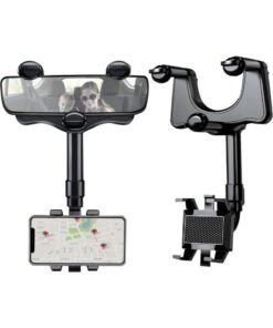 Car Phone Holder 360 Degree Rotatable Adjustable Telescopic Mobile Holder Car Holder For Rearview Mirror Phone Holder Car Compatible With IPhone/Android Phone Model