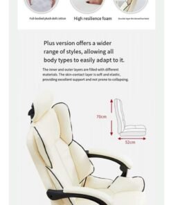 Alternative view of Big and Tall Office Chair, High Back Leather Gaming Chair with Footrest, Executive Ergonomic Office Chair， Footrest, Swivel Base, Padded Armrests, and Rolling Wheels for Home Office, black Computer Chair
