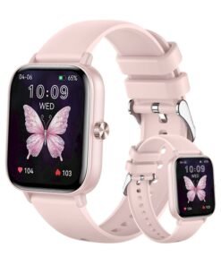 RollsTimi  Smart Watch for Women Men Heart Rate Monitor Fitness Tracker, Pink Smart Watches for Women Digital Mens Watches Answer Call Waterproof Running Smartwatch Compatible Android IOS