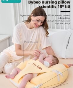 Alternative view of Bybeo Baby Nursing Pillow, Infant Feeding Pillow for Breastfeeding & Bottle Feeding, Newborn Incline Pillow with Anti-Spill Design, Comfortable Feeding Support for Toddlers & Sitting Support for Mothers