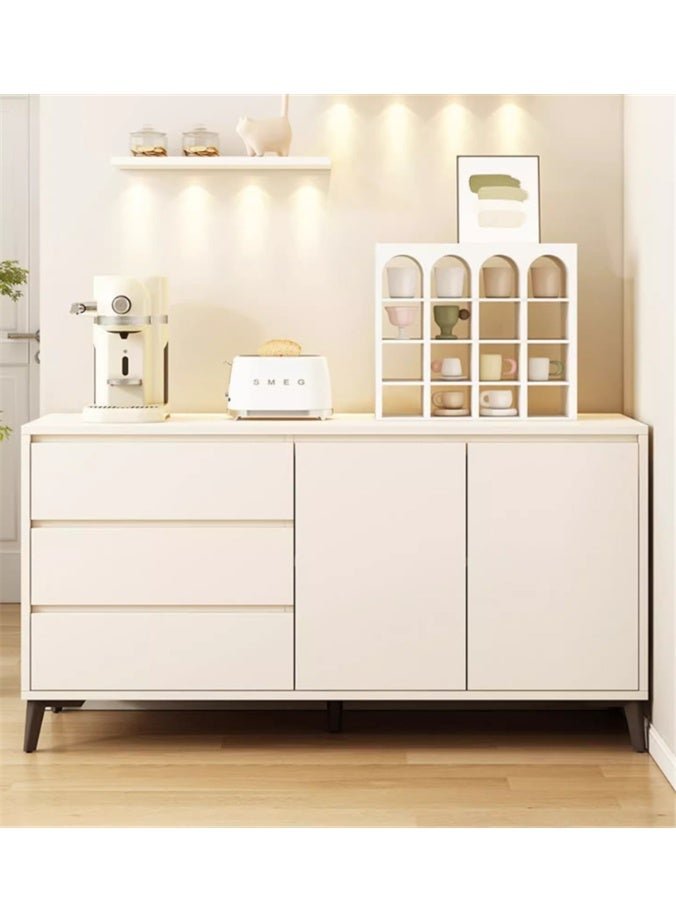 Storage Cabinet, Free Standing TV Cabinet with Drawer, Home Sideboard Cabinet, Entryway Console Cabinet Accent Table for Bedroom Hallway Dining Room, 140*40*75cm (DSG044, White) - Image 2