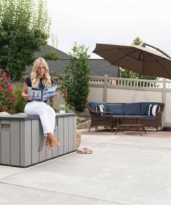 Lifetime Deck Box 150 Gallon (567.8 Litres), 150.2L x 71.8W x 70H cm 10-Year Limited Warranty, LFT-60362.