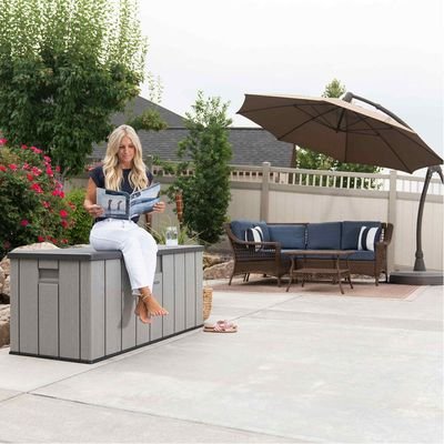 Lifetime Deck Box 150 Gallon (567.8 Litres), 150.2L x 71.8W x 70H cm 10-Year Limited Warranty, LFT-60362.