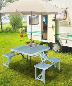 Camping Folding Table Silver