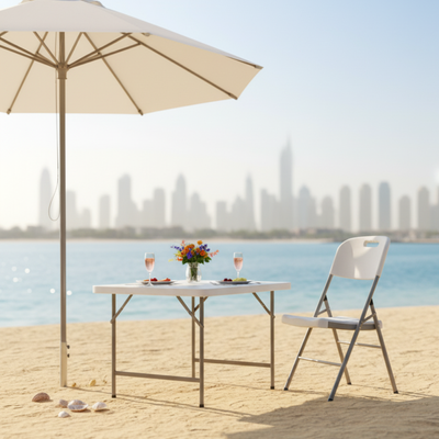 Heavy Duty Folding Chair (White) – 54×46×86 cm - Image 5
