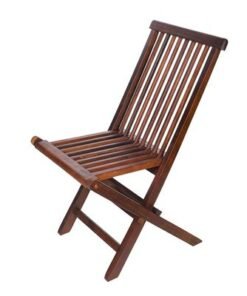 Patio Bistro 4 Chair 1 Table Set - Folding Outdoor Wood Chair And Table Set Folding Dining Table Set For Garden Furniture - Image 5
