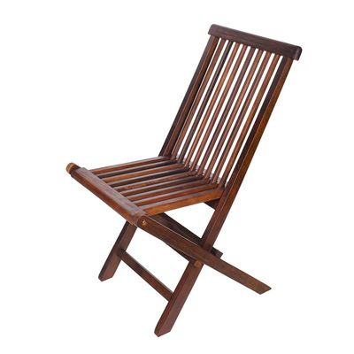 Patio Bistro 4 Chair 1 Table Set - Folding Outdoor Wood Chair And Table Set Folding Dining Table Set For Garden Furniture - Image 5
