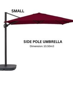 Aluminum & Steel Parasol- Mini Roma turning 360˚-197×48×8-1 year Warranty