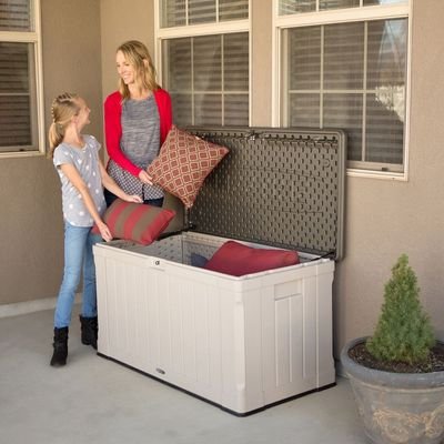 Lifetime, 439L Heavy Duty Storage Box,10 Year Limited warranty, Desert Sand Colour Box, Brown Lid LFT-60186 - Image 5