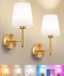 XICEN Battery Operated Wall Sconces Set of 2, Wireless Wall Light with 10000mAh RGB Rechargeable Bulb  and Remote, Dimmable &Timed Function, Wall Sconces for Bedroom, Living Room, Hallway